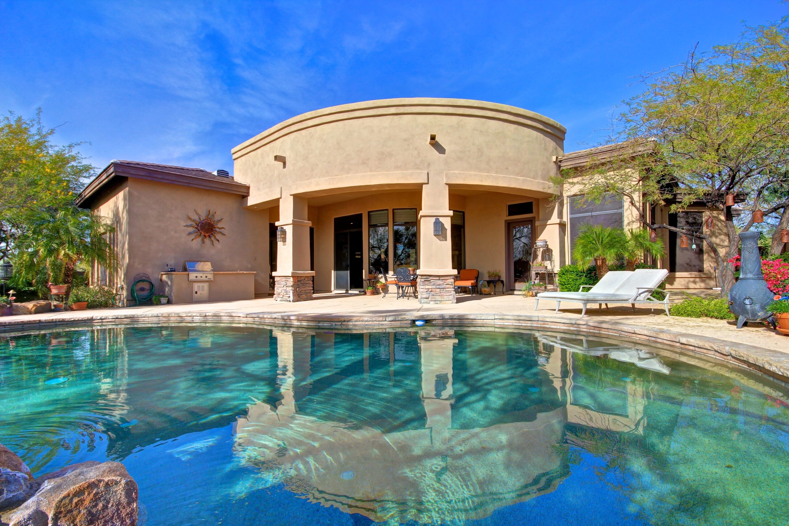 Golf course home for sale in DC Ranch Country Club with south-facing backyard