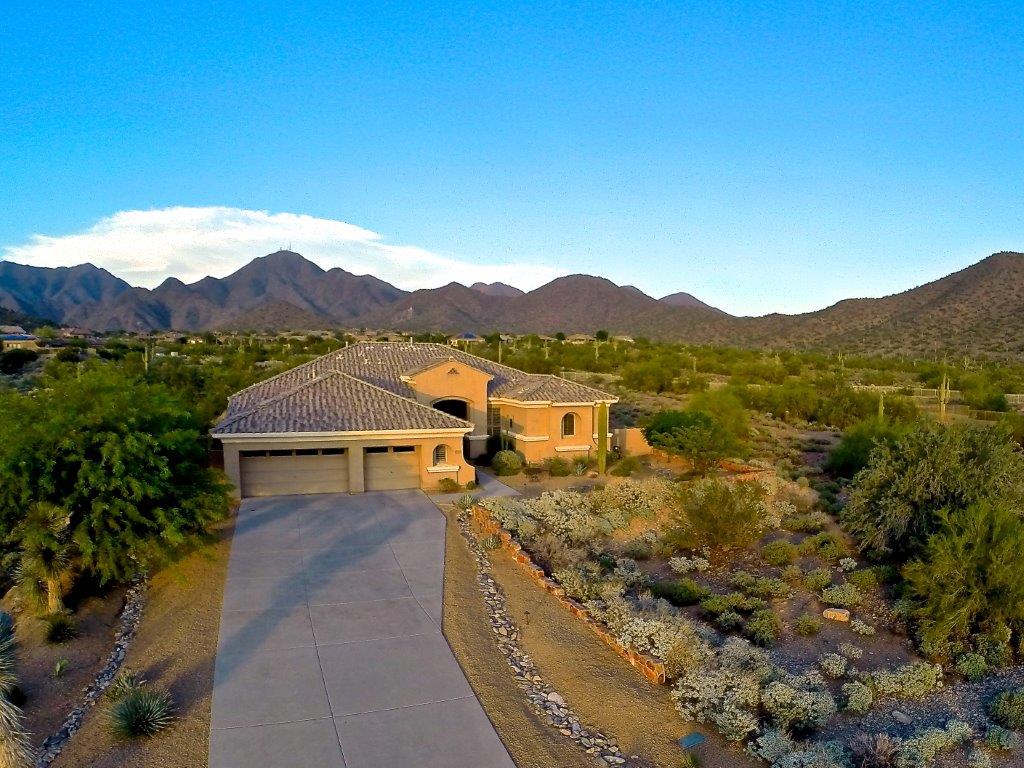 Aerial shot of Scottsdale home