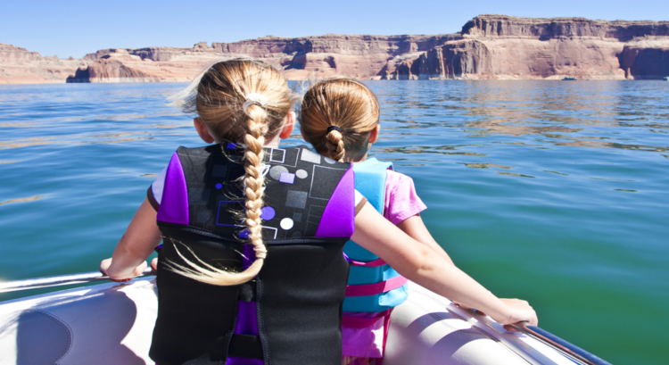 Boating on Lake Powell, Arizona