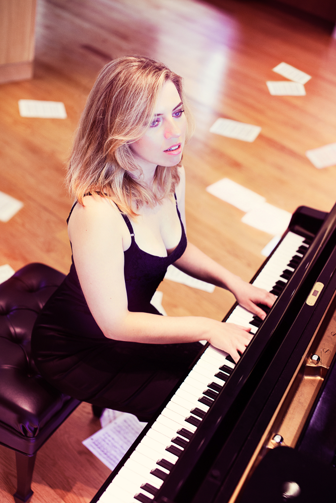 Pianist Natasha Paremski on stage at the Mesa Arts Center, April 2nd