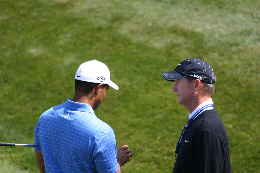 Hank Haney with Tiger Woods