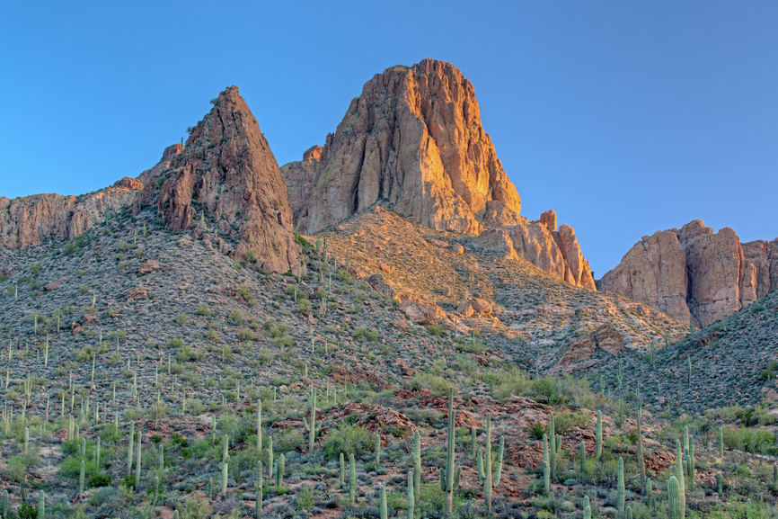 Sunrise in the Superstition Mountains, Arizona