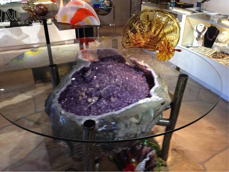 One of a kind coffee table available at Rare Earth Gallery, Cave Creek